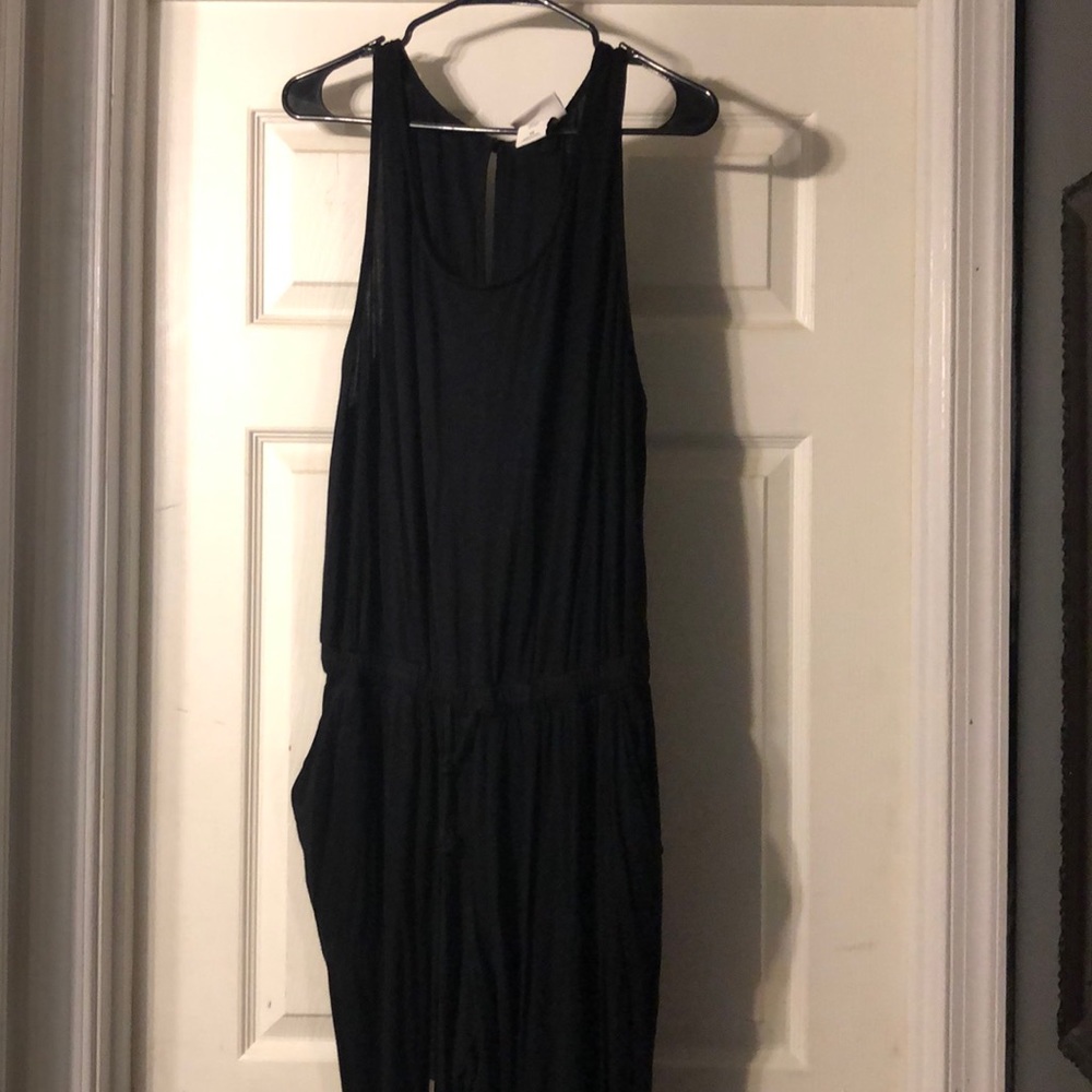 Black Sleeveless Jumpsuit Plus Size 1X